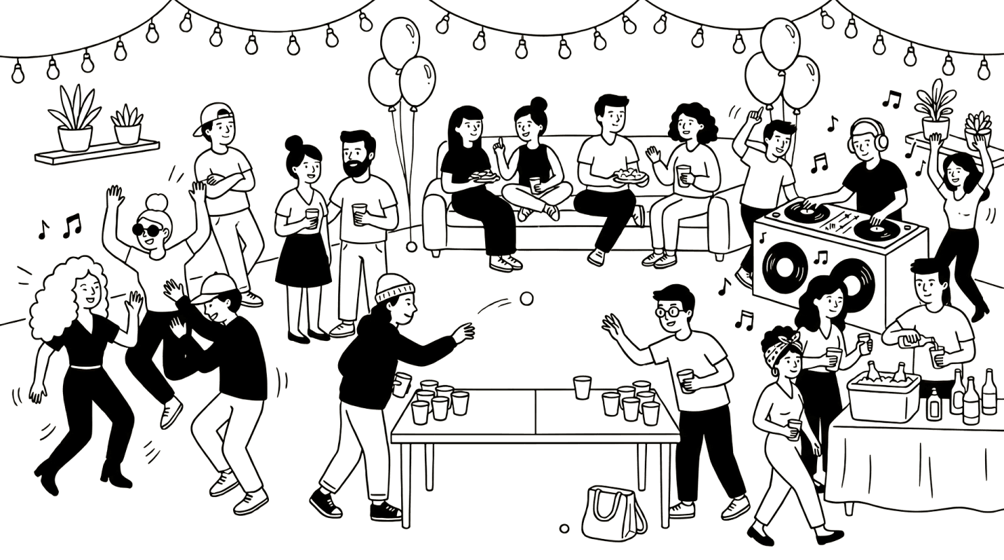 People enjoying events